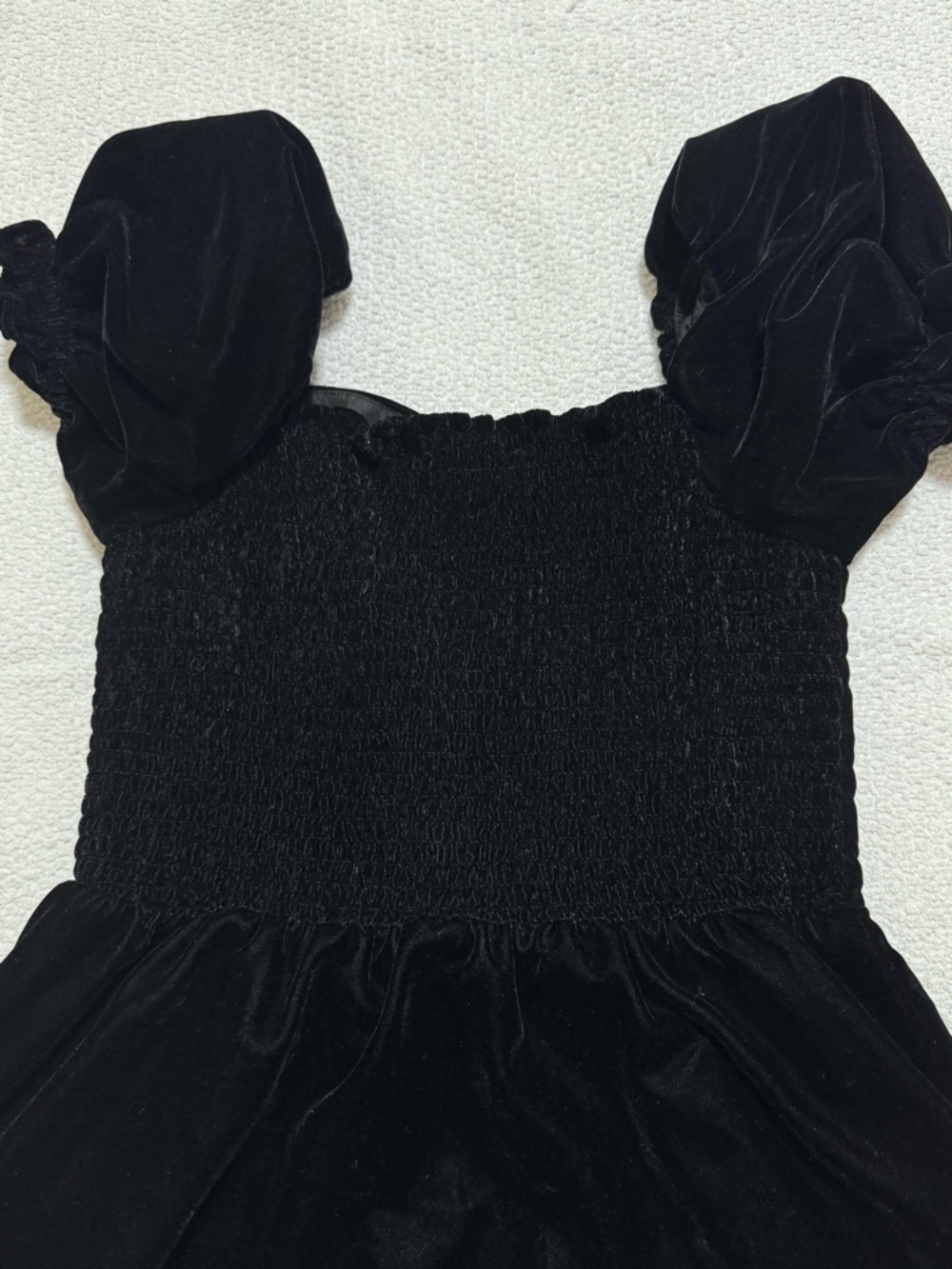 Janie And Jack Girls 12 Black Velvet Party Holiday Dress - Picture 10 of 12